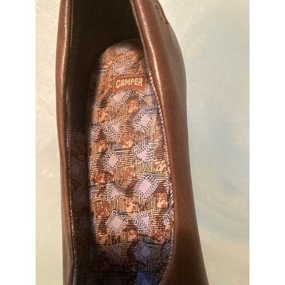 Camper Lace-up Oxford Brogue Heels Comfort w/ Box ~ 1940s Glam ~ Sz 40 10 - Picture 3 of 8